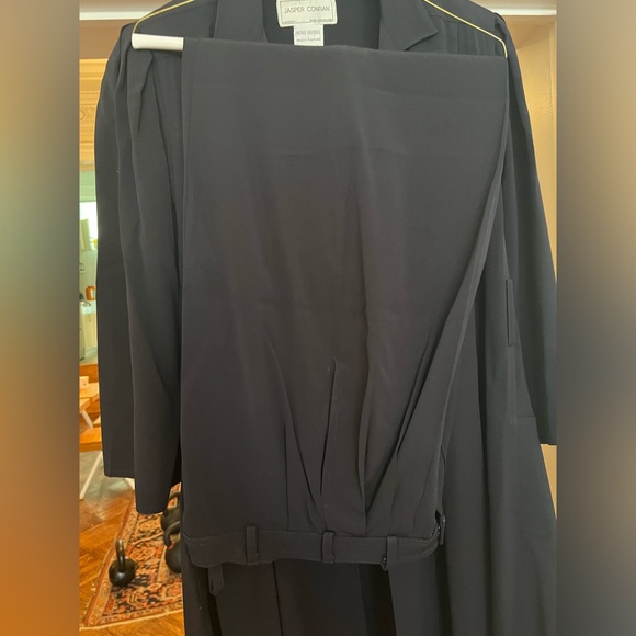 Jasper Conran for Henri Bendel Navy two piece women’s long coat and pants vtg - Picture 4 of 11